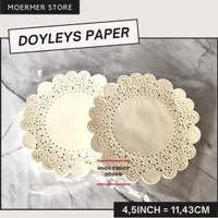 4,5" Paper Doyleys Kertas Renda Alas Tatakan Kue Hiasan Estetik