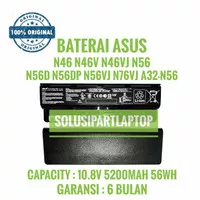 BATERAI ASUS N46 N56 G56 R501 R701 N76 A31-N56 A32-N56 ORIGINAL