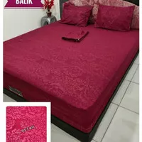 sprei 180x200 embos maroon