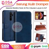 Sarung Kulit Leather Xiaomi Redmi Note 8 Pro Flip Case Cover Dompet