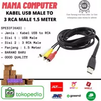 Kabel USB 2.0 Male to RCA-3 Male 1.5M Centro