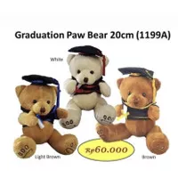 Graduation Paw Bear 20cm 1199A Boneka Beruang Wisuda Boneka Graduation