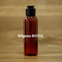 Botol Fliptop 100 ML Amber / Botol 100ml coklat tutup Fliptop Jamur