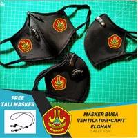 Masker 3ply Ventilator Premium Capit logo banser earlop gratis tali - masker+tali