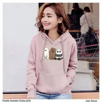 Sweater Hoodie Panda Cute We Bare Bears Wanita Terkini Sweater Murah