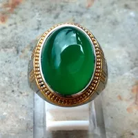 CINCIN TANAM BATU AKIK IJO GARUT / HIJAU GARUT / OHEN / EHON CRYSTAL