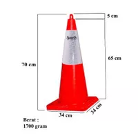 Traffic cone with hole SAGAS 70CM