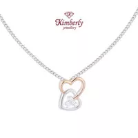 Liontin Berlian Love KPD652575+ Kalung Emas Putih - Kimberly Jewellery