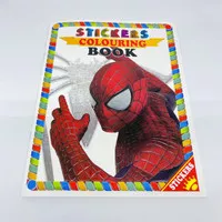 Buku mewarnai anak sticker activity book 16 halaman spiderman