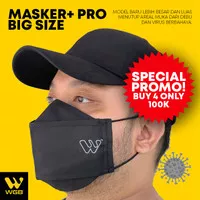Masker+ PRO BIG SIZE Bahan 3 Lapis Tebal Earloop Korea Anti Virus WGB
