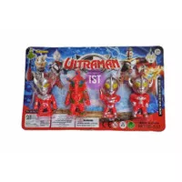 Mainan Anak Robot Ultraman Mini Kerdil 4 pcs Kecil Lucu 88-533