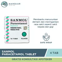 Sanmol Paracetamol Tablets - Obat Penurun Panas / Demam, Pereda Nyeri