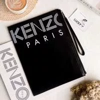 Kenzo Logo A4 Clutch Leather - ORIGINAL 100%
