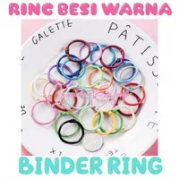 O Ring besi warna / metal binder ring pastel