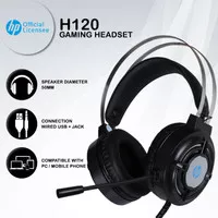 Headset Gaming HP H120 - RGB LED USB+2 Jack Wired |H 120