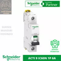 MCB 1p 6a 1 Phase 6 Ampere Original SNI Schneider IC60N 1 Pas 6 Amper