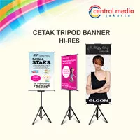 Cetak Tripod Banner 60x40 cm Standing Banner Poster Promosi