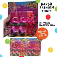 Sepatu Boneka Barbie Cantik Fashion Shoes Sepatu Roda Barbie