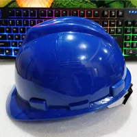 Helm Proyek / Helm Pelindung / Helm Safety Helmet Blue Biru