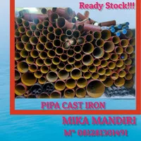 Pipa Cast Iron DN100 Panjang 3 Mtr