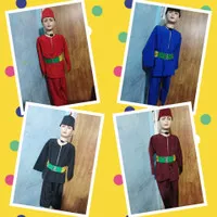 baju pitung baju pangsi betawi baju anak laki laki 6-7 th merah