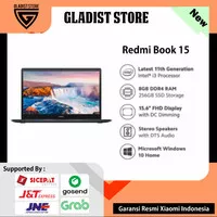 Redmi Book 15 (8GB+256GB) | 15.6" FHD Intel Core i3 - Garansi Resmi