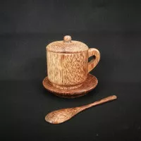 cangkir gelas kayu kelapa cangkir kopi teh isian hampers