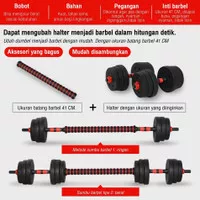 Dumbbell set peralatan fitness 20 kg dengan perlindungan lingkungan