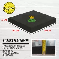 Rubber Elastomer Bearing Uk.40 x 50 x 5 cm Uk. 20 x 50 x 5 cm
