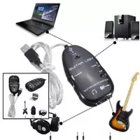 USB Guitar Link Cable Alat Penghubung Gitar dan PC Komputer Via USB