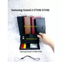 Leather Case Flip Cover Samsung Grand 2 G7102 G7106 Dompet