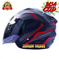 helm / helm gm / helm gm fighter gv 2 red doff terbaru