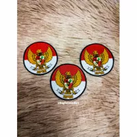 Patch Logo, Bordir Logo / Emblem Burung Garuda Background Merah Putih