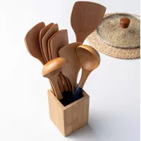 Spatula Kayu Duotone / Sutil Kayu / Wooden Spatula / Sodet Kayu