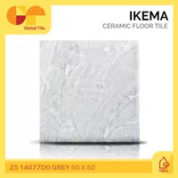 KERAMIK IKEMA 50 X 50 ZS14077 GREY /KERAMIK LANTAI MOTIF MARMER GLOSSY