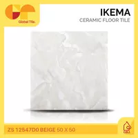 KERAMIK IKEMA 50 X 50 ZS12547 BEIGE/KERAMIK LANTAI MOTIF MARMER GLOSSY