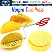 Norpro Taco Press Tacos Shell Maker Press Tortilla Fryer Tongs Plated