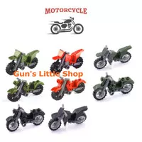 Brick non lego - Motor Motorcycle Trail Harley Military Army SWAT - Harley BLACK