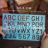 Jumbo Alphabet Template Ruler Penggaris Cetakan Huruf Besar Dan Angka