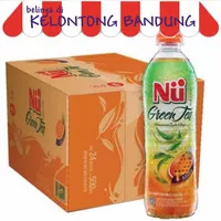 Nu Green Tea 450 ml Original Madu Less Sugar Gula Batu - Dus Karton