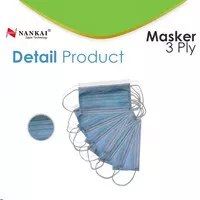 NANKAI Masker 3 PLY / Masker Earloop Sekali Pakai (PER BOX)