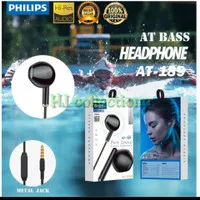 HEADSET HANDSFREE PHILIPS AT-189 BASS+ AT189 STEREO EARPHONE