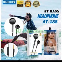 HEADSET HANDSFREE PHILIPS AT-188 BASS+ AT188 STEREO EARPHONE