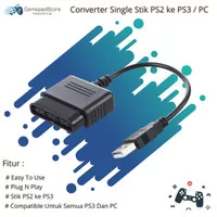 USB CONVERTER STIK PS2 KE PS3/PC SINGLE SLOT PLUG N PLAY