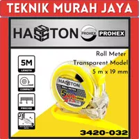 HASTON PROHEX Rol Meteran Transparan Meter 5 meter x 19 mm 3420-032