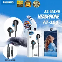 HEADSET HANDSFREE PHILIPS AT-190 BASS+ AT190 STEREO EARPHONE