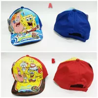 Topi anak baseball hat cap karakter printing Spongebob Sponge bob lucu