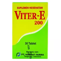 VITER Vitamin E 200 IU Sebotol Isi 30 Kapsul