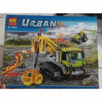 Mainan Lego Urban City Volcano Crawler Alat Berat