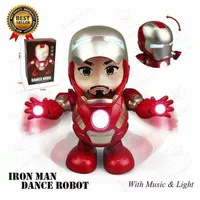 Mainan Edukasi anak/mainan anak robot iron man bisa menari dan lagu